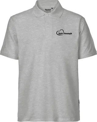 Produktbild von Huuraa Herren Polo Shirt Beste Trauzeugin Herz XXL Sport Grey Bio Baumwolle Fairtrade Poloshirt Geschenkidee