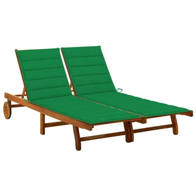 Produktbild von Maison Exclusive - 2-Personen-Sonnenliege mit Auflagen Akazie Massivholz
