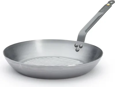 Immagine prodotto di Padella rotonda in acciaio per grigliate - 26 cm - Ideale per grigliate e scottature