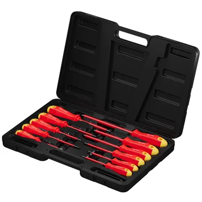Produktbild von Walter Stahl Germany control Isoliertes Elektriker-Schraubendreher-Set 11-teilig, Mit Kunststoffkoffer, Magnetischen Klingenspitzen