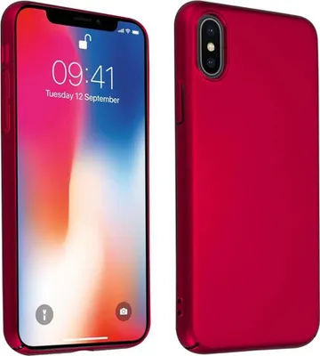 Produktbild von Cadorabo Hülle für Apple iPhone X / XS Schutzhülle in Rot Hard Case Handy Hülle Etui