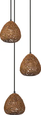 Produktbild von OSRAM Decor Paper Drop Plate dekorative Pendelleuchte aus Papier, 367mm, 3-flammig, mit E27 Fassung, Papier/Metall, IP20, beige