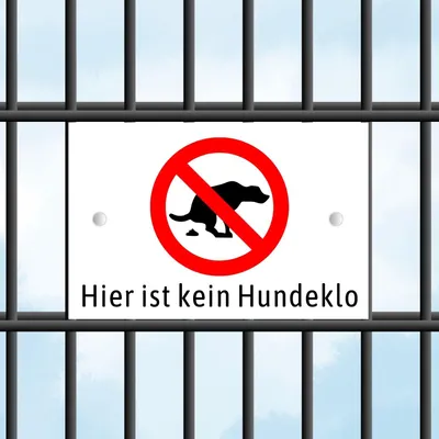Produktbild von Zaunschild - Kein Hundeklo - Perfekt für Doppelstabmattenzäune Anthrazit