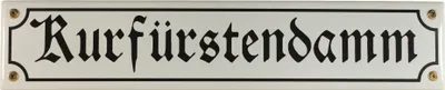 Produktbild von Strassenschild Kurfürstendamm Berlin 40x8 cm Andenken Email Strassen Schild Emaille