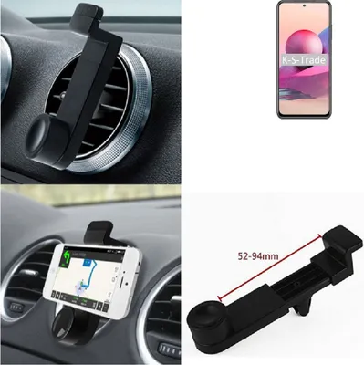 Produktbild von K-S-Trade Lüftungshalterung kompatibel mit Xiaomi Redmi Note 10S KFZ-Halterung Autohalterung Handy-halterung Lüftungsgitter Lüftungsschlitze