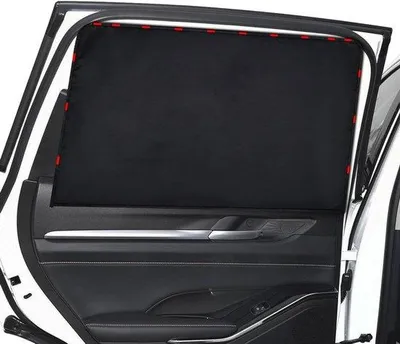 Image de Famanu Autogardine de protection UV pour enfants - Noir, lot de 2 pièces
