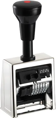 Obrázek produktu pro REINER Paginierstempel B6 5.5mm 6-stellig Metall-Gehäuse - Bürokleinmaterial