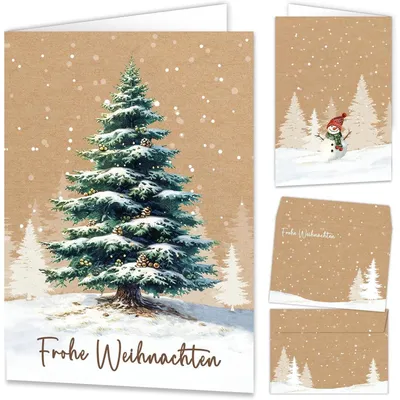 Produktbild von Weihnachtskarten mit Umschlag 15er Set Klappkarten DIN A6