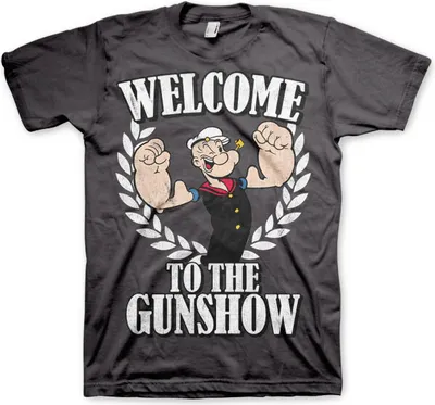 Produktbild von Popeye - Welcome To The Gunshow T-Shirt - Large - Dark-Grey
