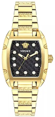 Produktbild von Versace VE8K00524 Dominus Lady schwarz gold Edelstahl Damen Uhr NEU