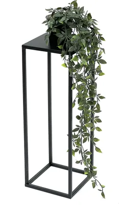 Produktbild von DanDiBo Blumenhocker Metall Schwarz Eckig 50 cm Blumenständer Beistelltisch 96315 S Blumensäule Modern Pflanzenständer Pflanzenhocker
