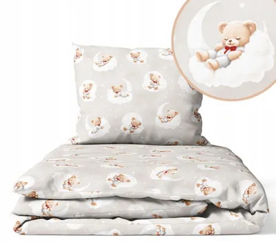 Immagine prodotto di Set Biancheria da Letto per Lettino 90 × 120 cm + Federa 40 × 60 cm – 100% Cotone per Neonato e Bambino