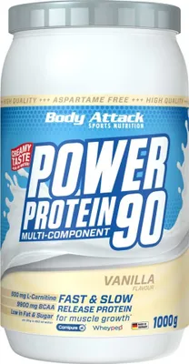 Produktbild von Body Attack Power Protein 90 – 1 kg Vanilla Flavour