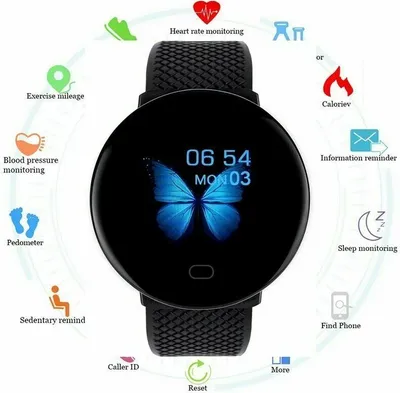 A smart watch with various health monitoring features displayed around it.