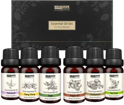 Obrázek produktu pro Sada 6 lahviček esenciálních olejů o objemu 10 ml – přírodní produkty vhodné pro aromaterapii a masáže