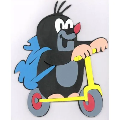 Produktbild von Schaumstoffdekoration Maulwurf und Scooter