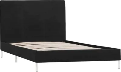 Produktbild von vidaXL Bettgestell Schwarz Stoff 90x200 cm