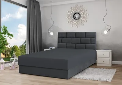 Produktbild von Boxspringbett Majorka mit Bettkasten inklusive Matratze Lieferung bis in die Wohnung Doppelbett 140 cm (Fresh 32 - grau)