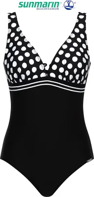 Produktbild von Sunmarin Badeanzug schwarz weiß dots 44C