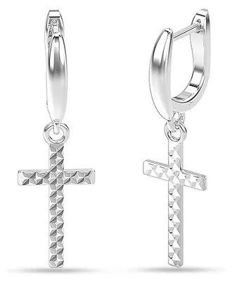 Produktbild von Bibei Damen-Creolen mit Diamantkreuz aus 925er Sterlingsilber BIPE075