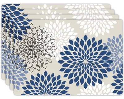 Imagen del producto de Omgoods - Juego de 4 individuales de mesa impermeables de cuero sintético