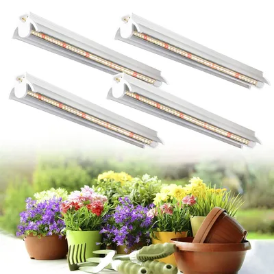 Produktbild von 4x T5 LED lampa pro rostliny Plné spektrum světla pro rostliny Rozšiřitelná rostoucí lampa pro pokojové rostliny