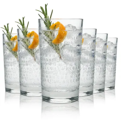 Produktbild von 6x Botanist Glas 0,36l Gin-Tonic Longdrink Cocktail Fizz Kontur Gläser Islay UK