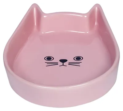 Immagine prodotto di Ciotola in Vetroceramica per gatti Nobby "Kitty Face" rosa 13 x 16 x 3 cm