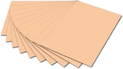 Produktbild von folia 6142 - Fotokarton Apricose, 50 x 70 cm, 300 g/qm, 10 Bogen - zum Basteln und kreativen Gestalten von Karten, Fensterbildern und für Scrapbooking