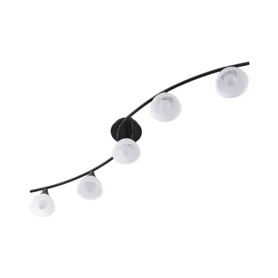 Produktbild von Lindby Deckenlampe Della, schwarz-gold, 110 cm, 5-flg., E14