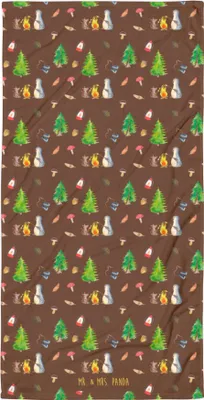 Produktbild von Mr. & Mrs. Panda Reisehandtuch Pinguin Lagerfeuer - Braun - Geschenk, Badehandtuch, Liebe, Baumwollhandtuch, Handtuch, Arbeit, Job, Strandtuch, Maus, Duschtuch, Büro