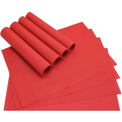 Produktbild von Tischset BORDA 8er rot Tischunterlage als Tischdeko