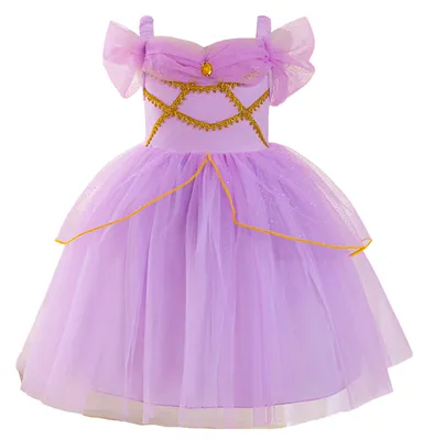 Immagine prodotto di Abito da favola con ricamo viola taglia 116 - Principessa