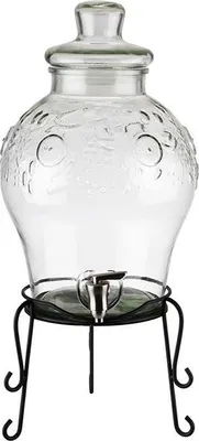 Produktbild von APS 10415 Getränkespender FRUITS, Gestell aus Metall, Behälter aus Glas, 10,5 Liter, Ø 25 cm, Höhe 58 cm