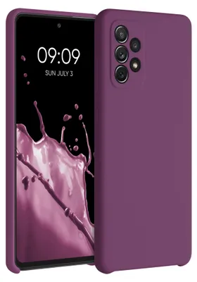Produktbild von kwmobile Handyhülle für Samsung Galaxy A72 Hülle - Case Silikon - Kabelloses Laden - Schutzhülle Cover in Magenta Lila