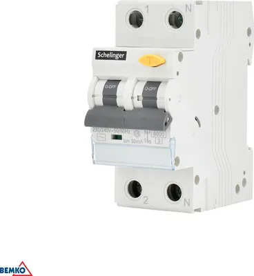 Obrázok produktu pre Prerušovač RCBO 2P C 16A 30mA Typ AC Schelinger