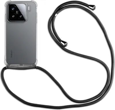 A smartphone case with a lanyard attached, presented on a white background.