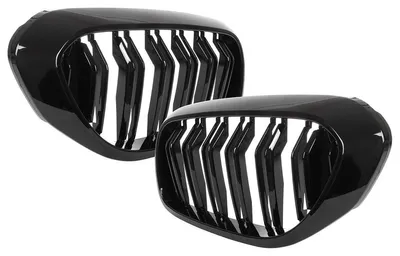 Kühlergrill DOPPELSTEG Schwarz Glanz für BMW 5er G30 G31 Limo Touring 17 – Produktansicht