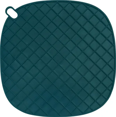Immagine prodotto di Sottopentola Krumble - Silicone - Sottopentola in plastica - Disegno quadrato - Diametro 16 cm - Blu scuro