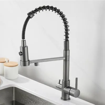 Obrázek produktu pro Kuchyňská baterie s výsuvnou sprchovou hlavicí a možností otáčení o 360°