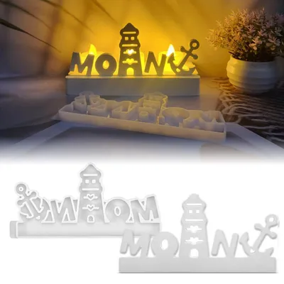 Zdjęcie produktu dla Silikonowa forma "Latarnia Morska", forma do odlewania żywicy, idealna do rękodzieła, wymiary: 16,8 x 8,5 cm