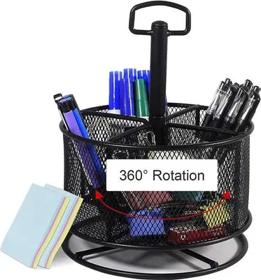 Produktbild von Famanu Schreibtischorganizer Rotierender Stiftehalter - Mesh