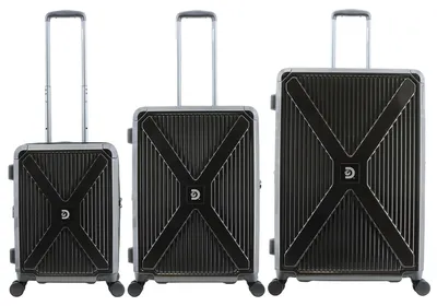 Produktbild von Discovery Kofferset Crossroad mit Trolley-System und Doppelspinner-Räder Black One Size