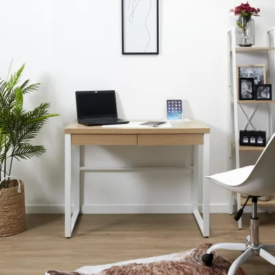 Image de Bureau - HOME DECO FACTORY - Bois et Métal - Marron