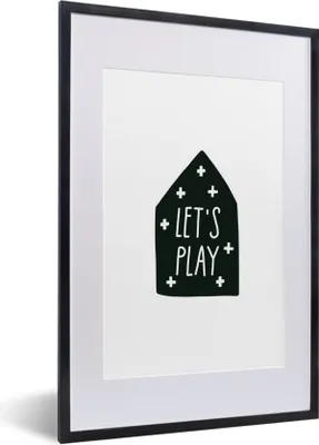 Produktbild von MuchoWow® MuchoWow® Gerahmtes Poster Kinder - Zitat - Spiele - Jungen - Mädchen - Baby 40x60 cm - Poster mit zchwarzem Bilderrahmen - Poster in Rahmen