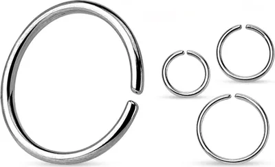 Produktbild von Continuous Ring Seamless Ring O-Ring Piercing Ring Chirurgenstahl Autiga® Ø 0,8 mm 10 mm