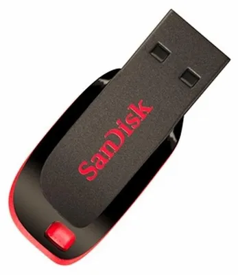 Produktbild von SanDisk Cruzer Blade 32GB, 32 GB, USB Typ-A, 2.0, Dia, Passwortschutz, Schwarz