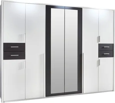 Produktbild von Kleiderschrank Vegas Schlafzimmerschrank Ausführung wählbarWeiß / Graphit