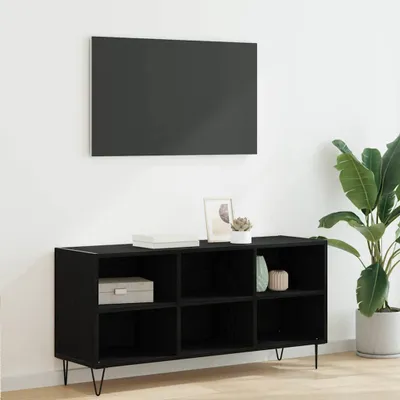 Immagine prodotto di Maison Exclusive - Mobile TV, dimensioni 103,5 x 30 x 50 cm, colore nero, finitura effetto legno di quercia