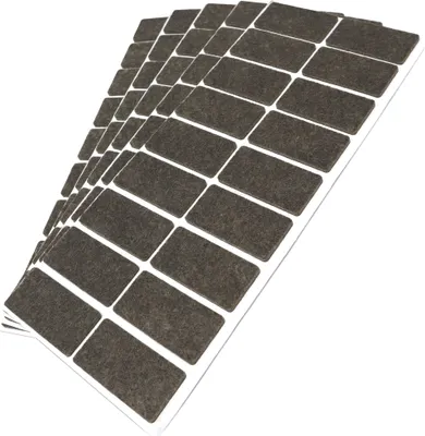 Produktbild von Adsamm® | 90 x selbstklebende Filzgleiter / Braun / 25x50 mm / rechteckig / Möbelgleiter aus Filz mit 3.5 mm Stärke